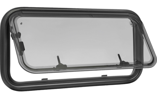 Polyplastic Polyvision AERO -ikkuna alumiinikehyksellä ja avausmekanismilla, 700x400 mm