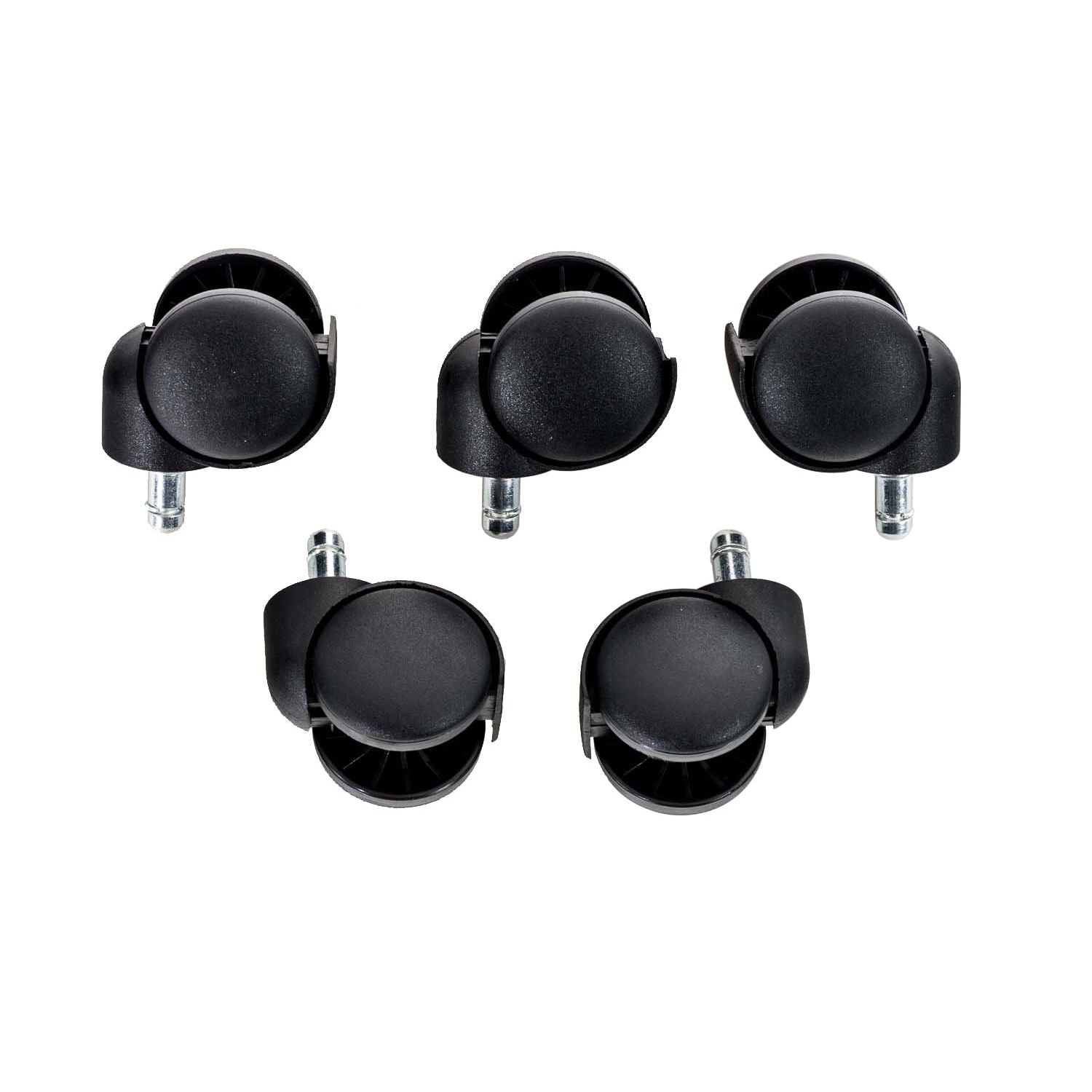 Pakkauksessa 5 muovista lattiapyörää