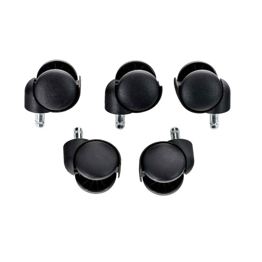 Pakkauksessa 5 muovista lattiapyörää