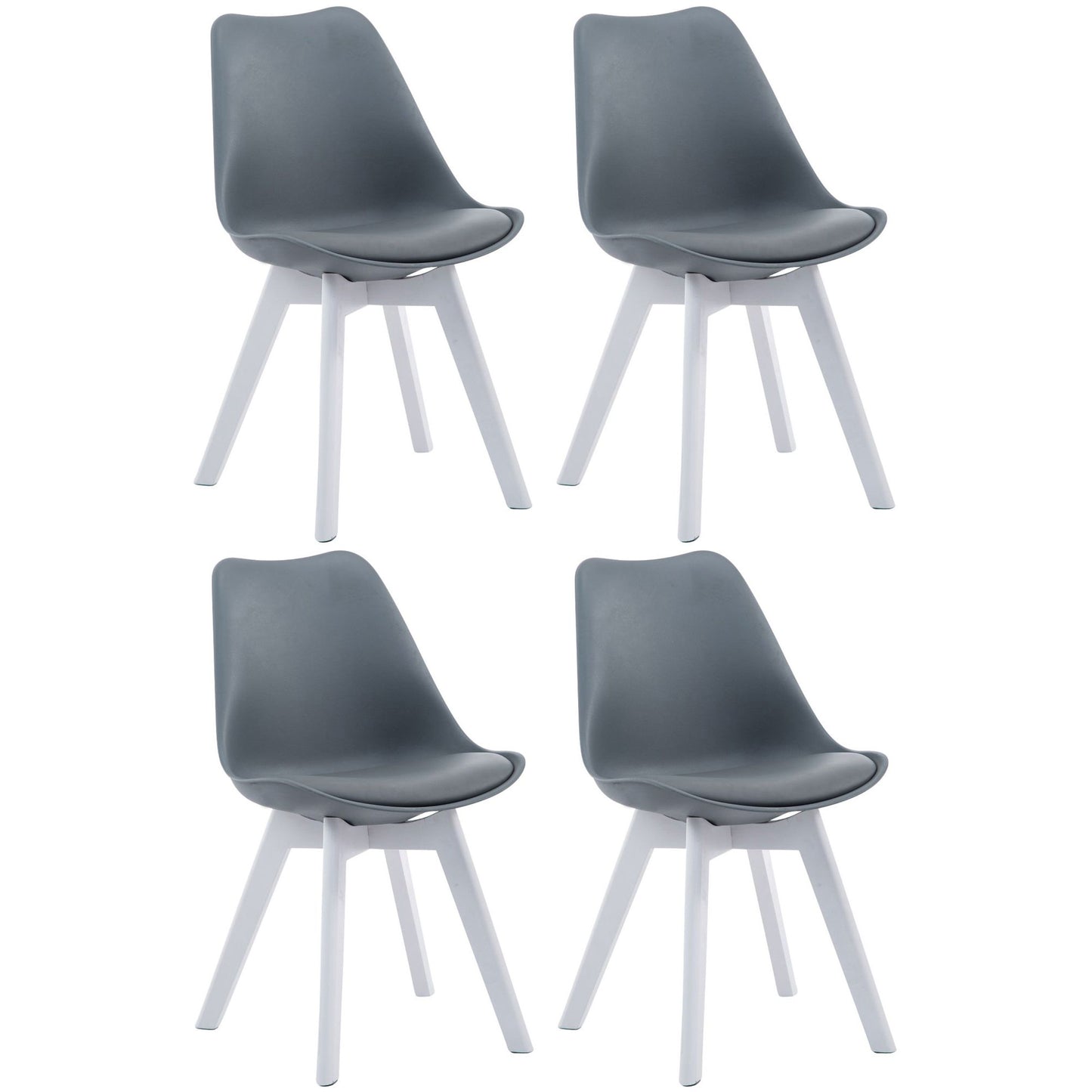 4 vierailijatuolin setti Borneo keinonahkaa