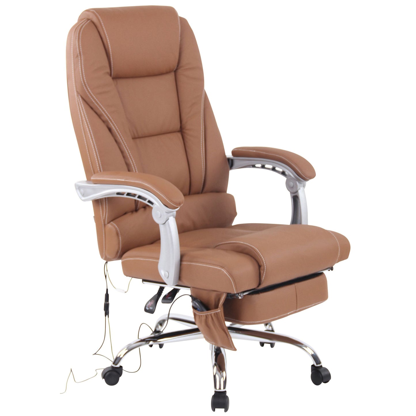 Pacific aitoa nahkaa oleva työtuoli hierontatoiminnolla