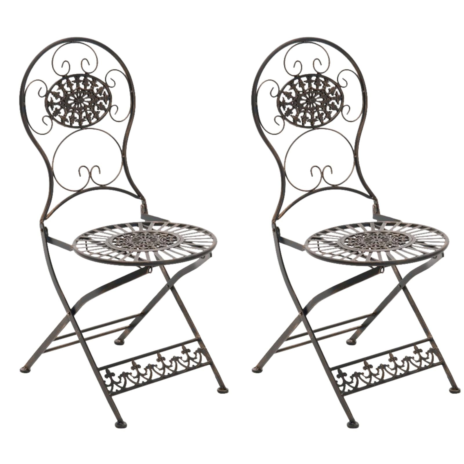 Sarja 2 rautaa taitettavat tuolit Mani