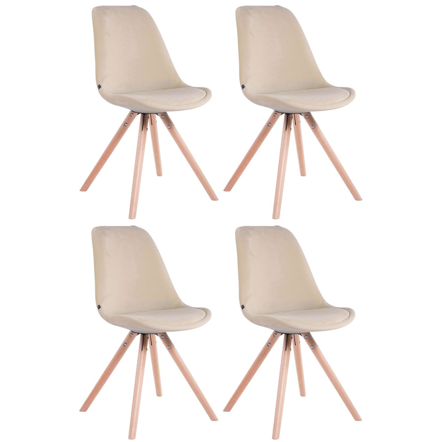 Sarja 4 pyöreää Toulouse samettia