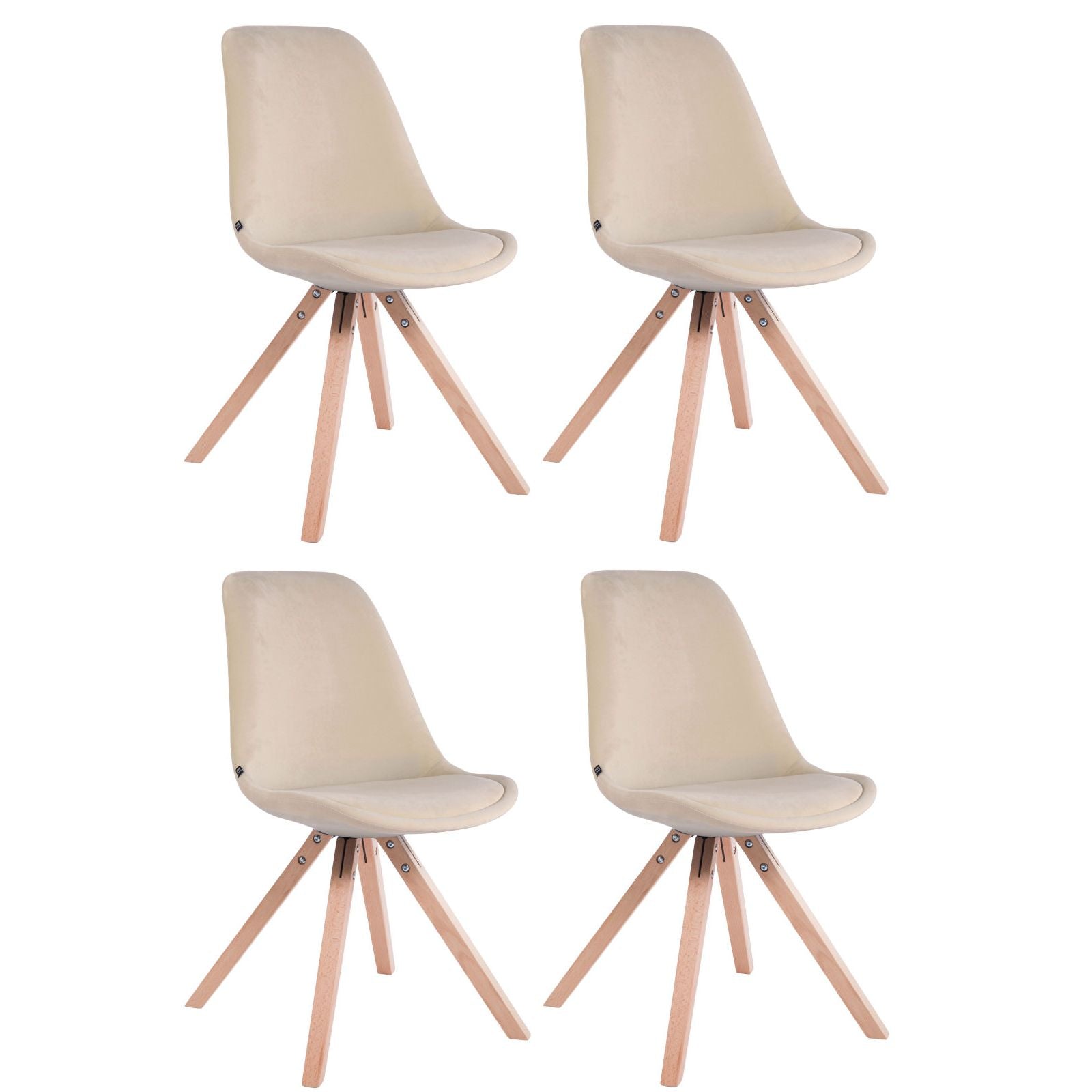 4 Toulouse Velvet Square -tuolin sarja