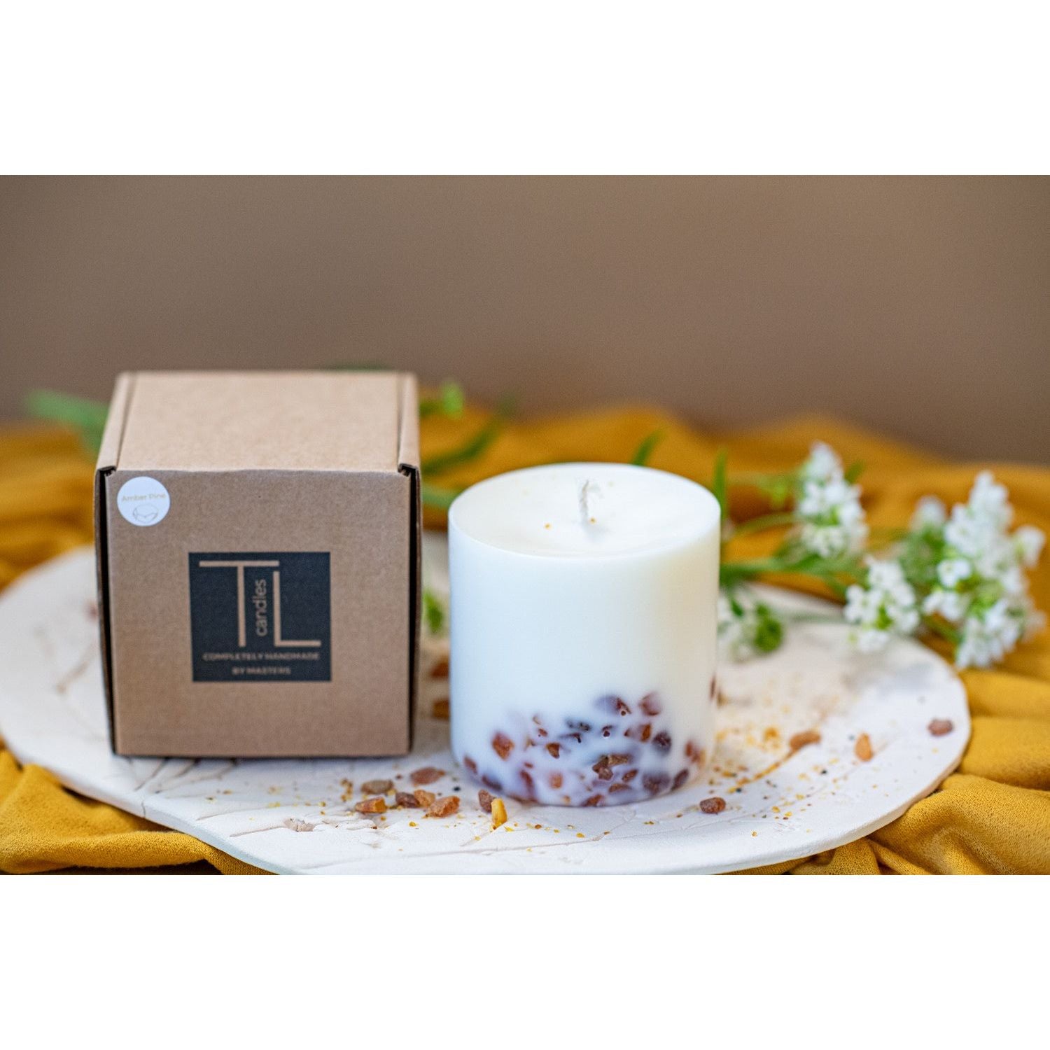 Hand-made Soy Wax Candle with Pine Scent