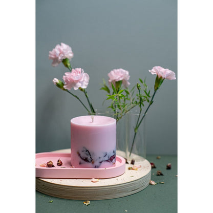 Hand-made Soy Wax Candle with Peony Scent