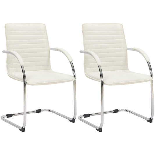 Sarja 2 kpl Tira keinonahkaista vierailijatuolia