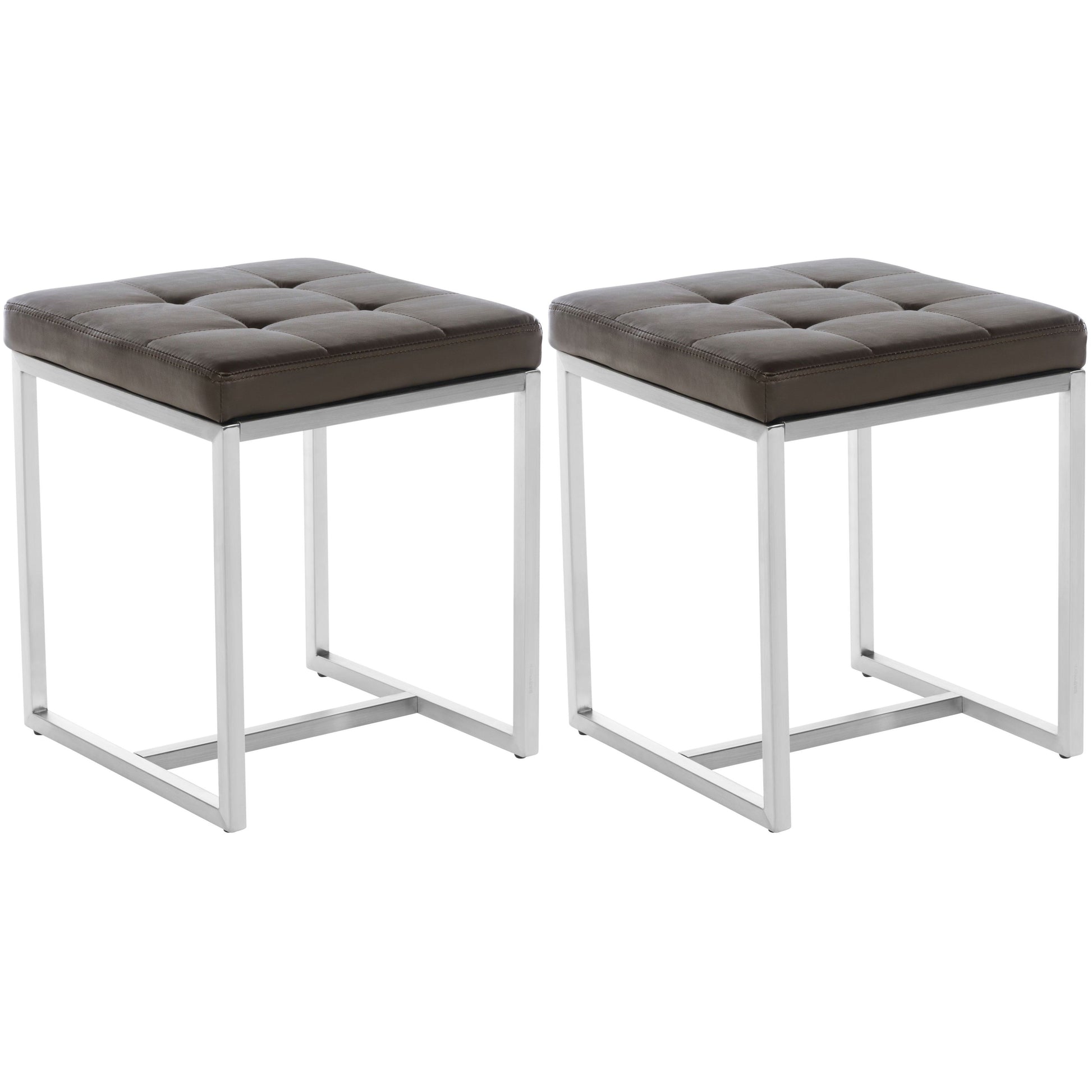 Sarja 2 ruostumattomasta teräksestä valmistettua jakkaraa Barci