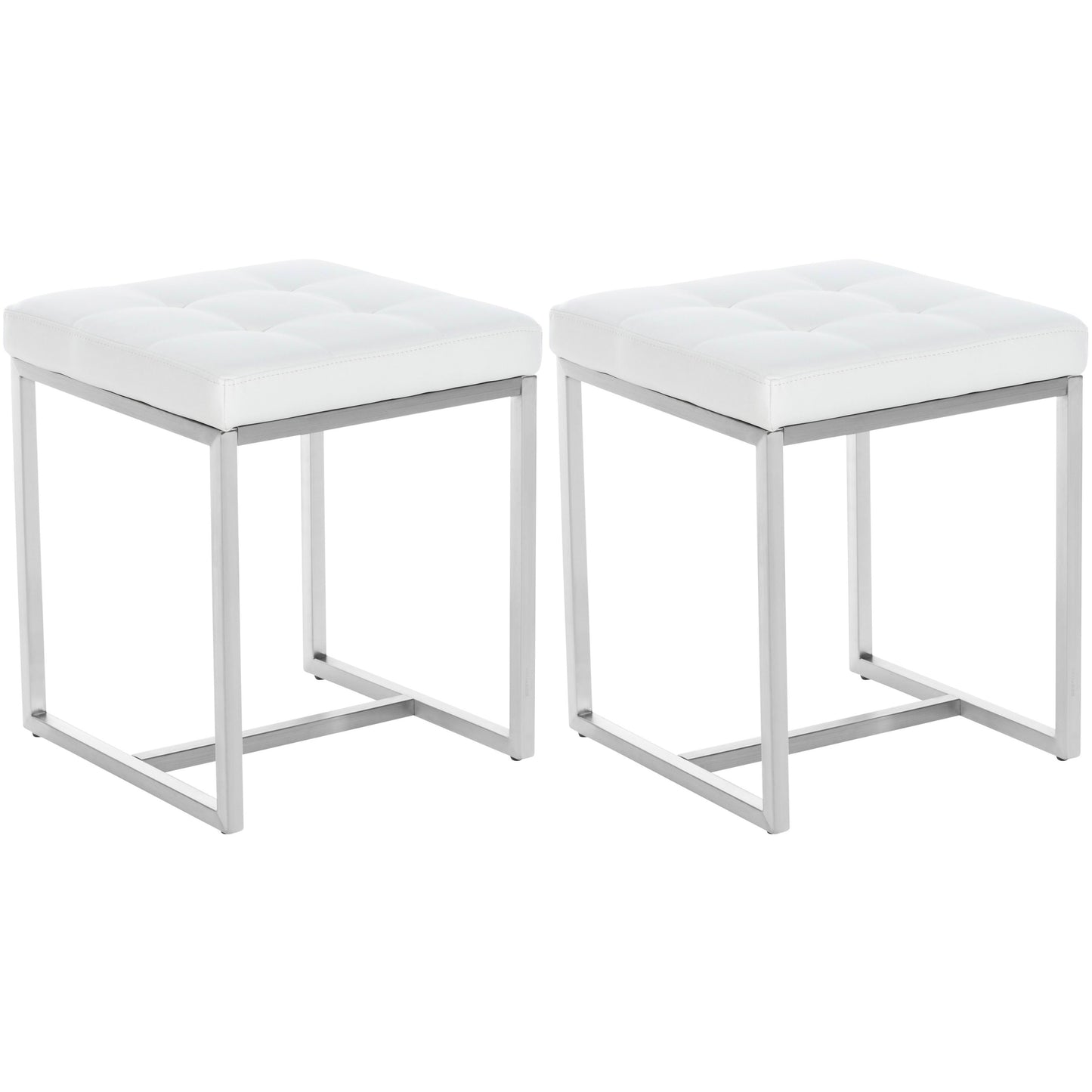 Sarja 2 ruostumattomasta teräksestä valmistettua jakkaraa Barci