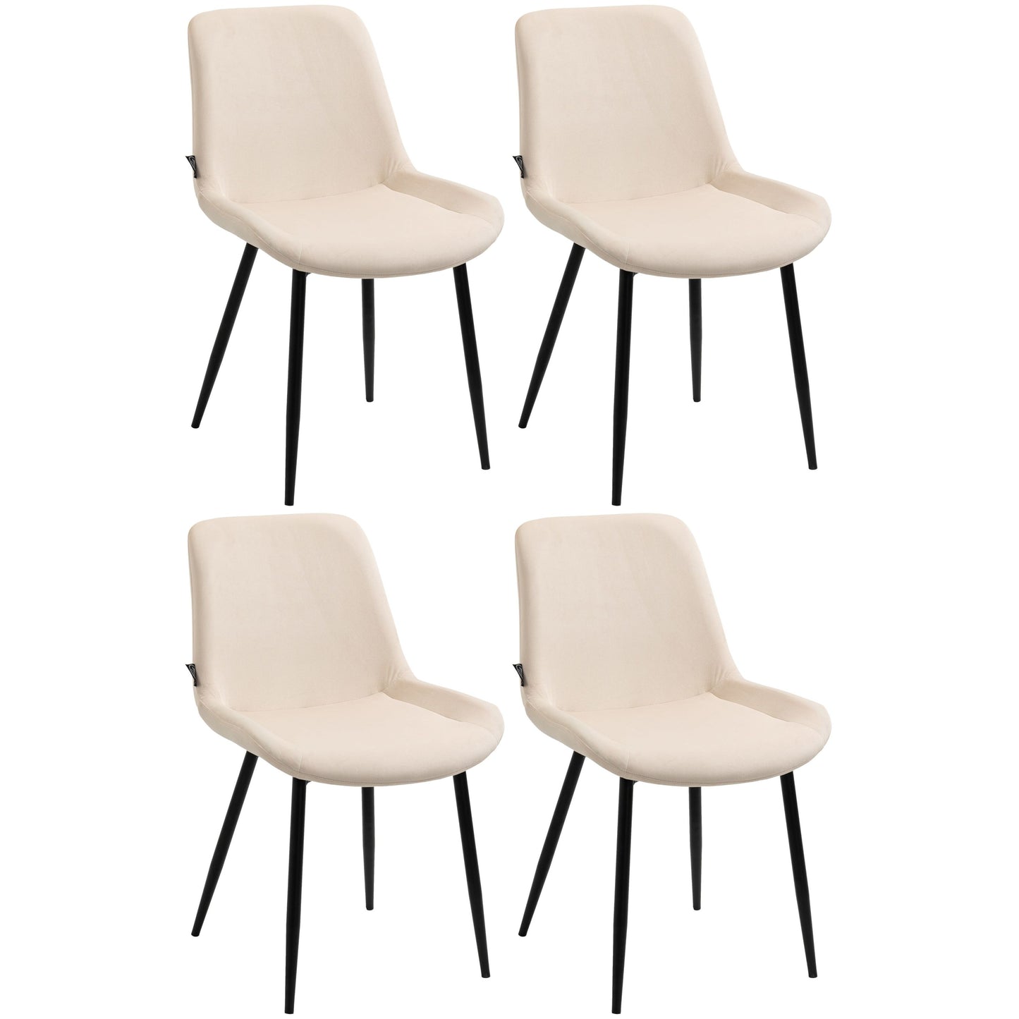 4 ruokapöydän tuolin setti Victoria samettipäällinen