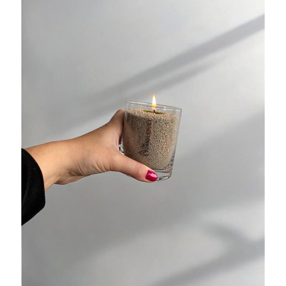 Unscented Powder Candle in Glass - Olive Green 160g