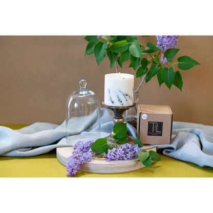 Hand-made Soy Wax Candle with Lavender Scent - White