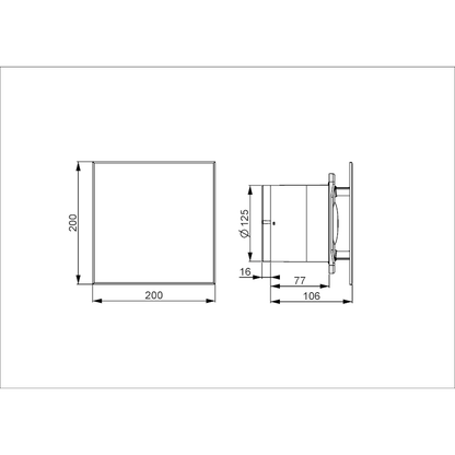 KYLPYHUONEPUHALLIN PROF KWS125, PERUSMALLI