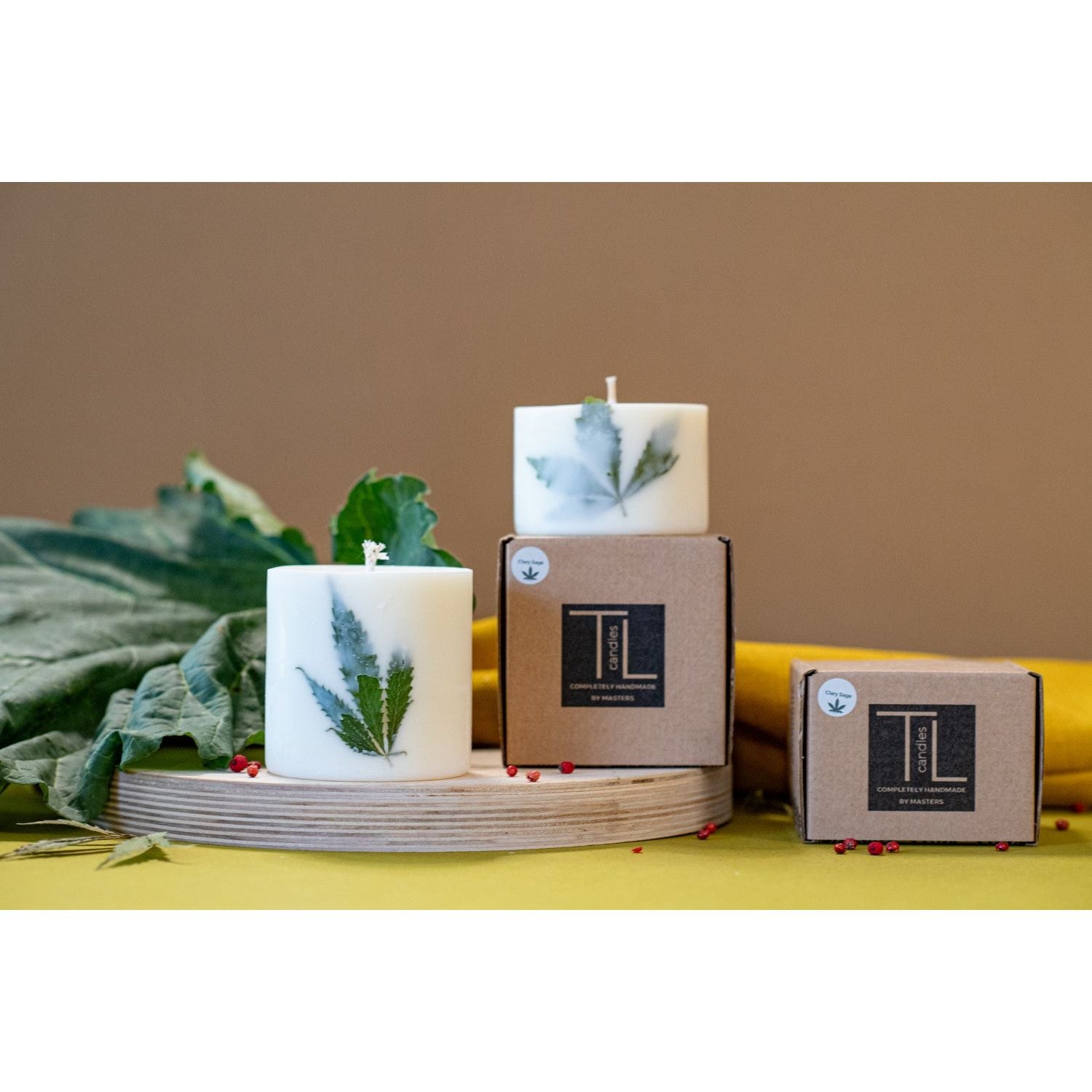 Hand-made Soy Wax Candle with Clary Sage Scent