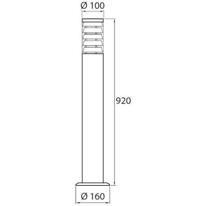 PARK BOLLARD PIHAPIIRIVALAISIN IP44 E27 PCC GR H920
