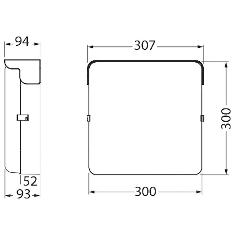 NUMEROVALAISIN NOPPA FLAT IP65 IK10 12W/840 PCO WH FLAT