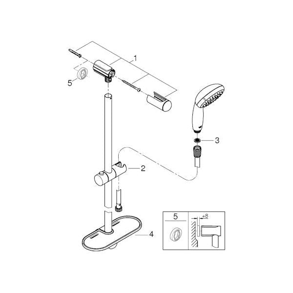 SUIHKUSETTI GROHE 27600001 TEMPESTA 100