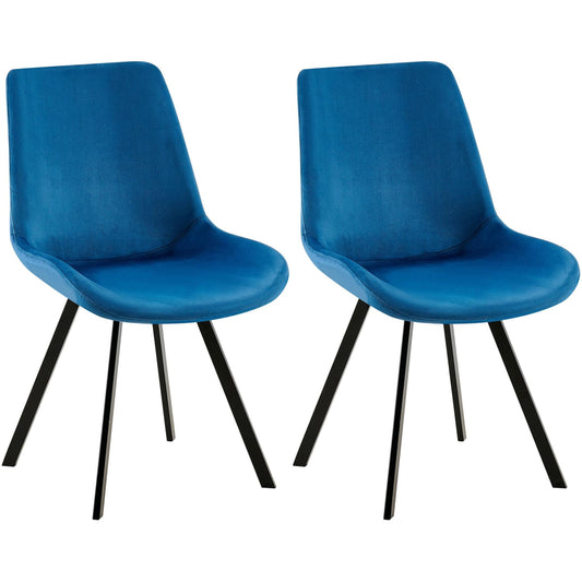 Sarja 2 Lewes samettia ruokapöydän tuolia