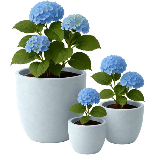 Sarja 3 pyöreää ruukkua 1