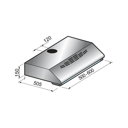 LIESITUULETIN SAVO F-1605-B 50cm mattamusta