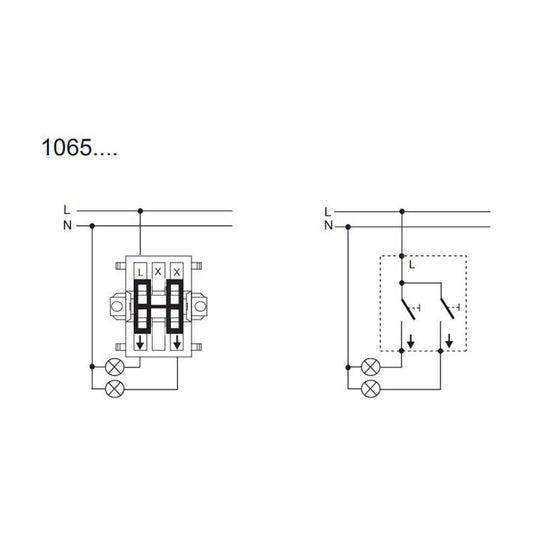 KYTKIN IMPRESSIVO 5/16AX/250V/IP21 UKJ 2X MUSTA