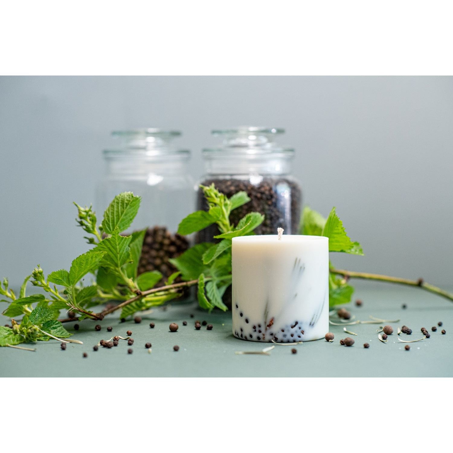 Hand-made Soy Wax Candle with Juniper Scent