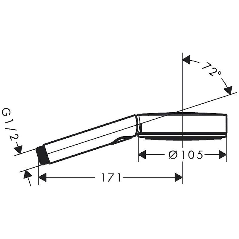 KÄSISUIHKU HANSGROHE 24110000 PULSIFY RELAX KROMI