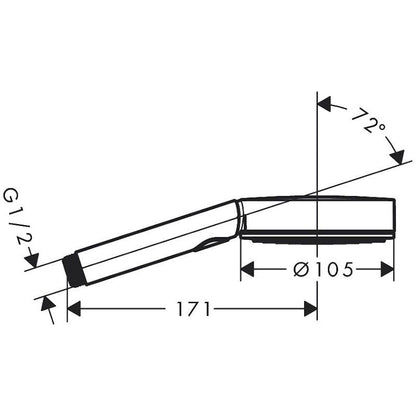 KÄSISUIHKU HANSGROHE 24110000 PULSIFY RELAX KROMI