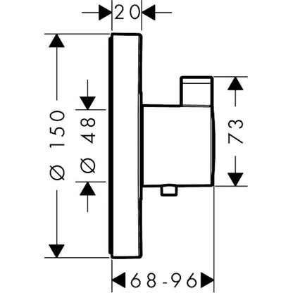 PIILOASENNUSHANA HANSGROHE 15741003 SELECT S HIGHFLOW DZR