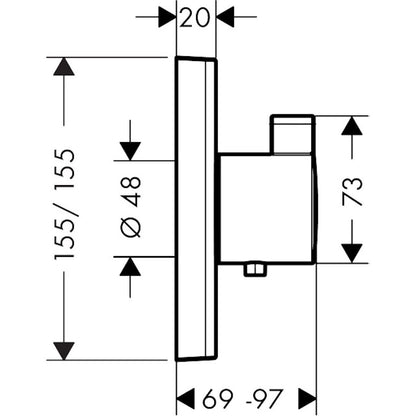 PIILOASENNUSHANA HANSGROHE 15760003 SELECT HIGHFLOW DZR