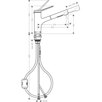 KEITTIÖHANA HANSGROHE 74800670 ZESIS M33 150 2J MUSTA