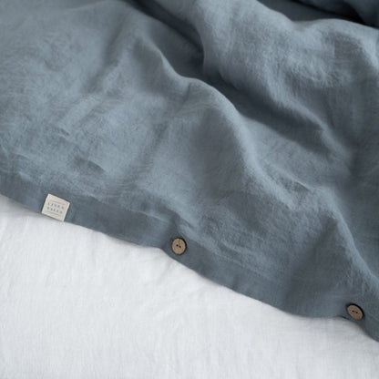 Pellava pussilakanasetti - Blue Fog (Parivuode) - Linen Tales