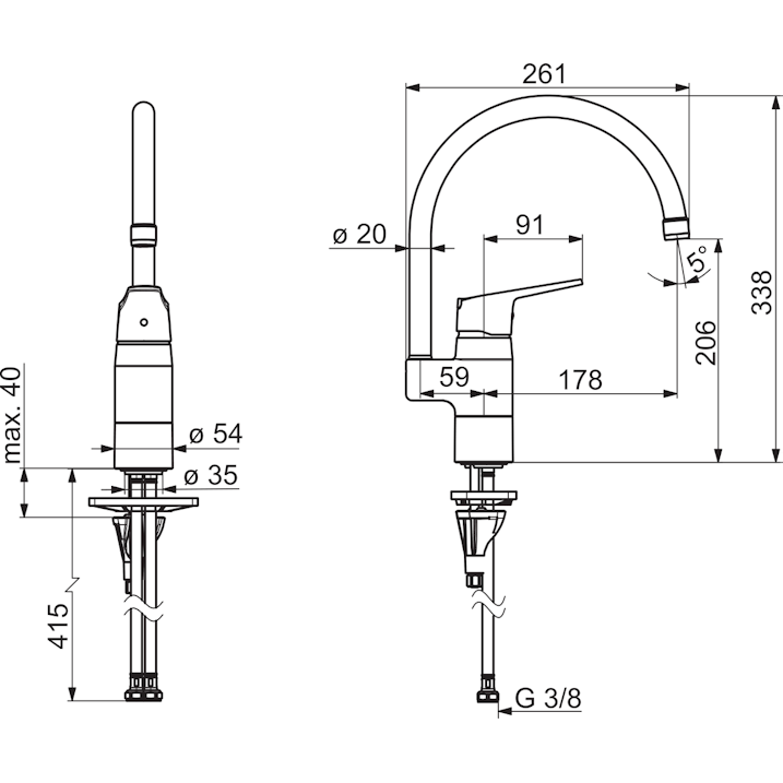 KEITTIÖHANA ORAS 1838FG-33 VEGA MUSTA (6219176)