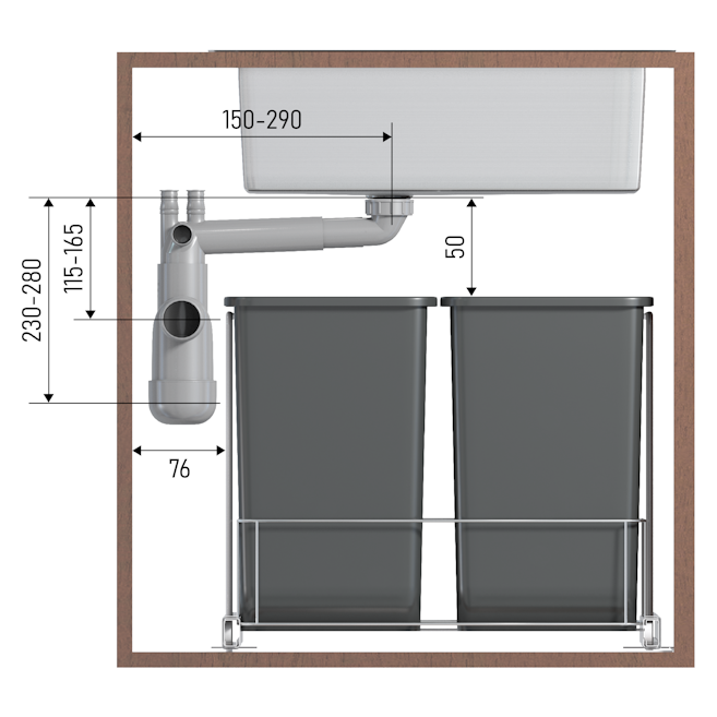 KEITTIÖVESILUKKO PREVEX FLEXLOC 1-ALTAINEN 1 1/2