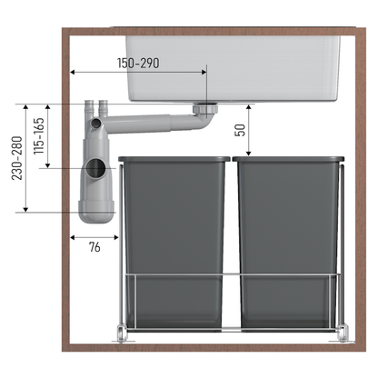 KEITTIÖVESILUKKO PREVEX FLEXLOC 1-ALTAINEN 1 1/2