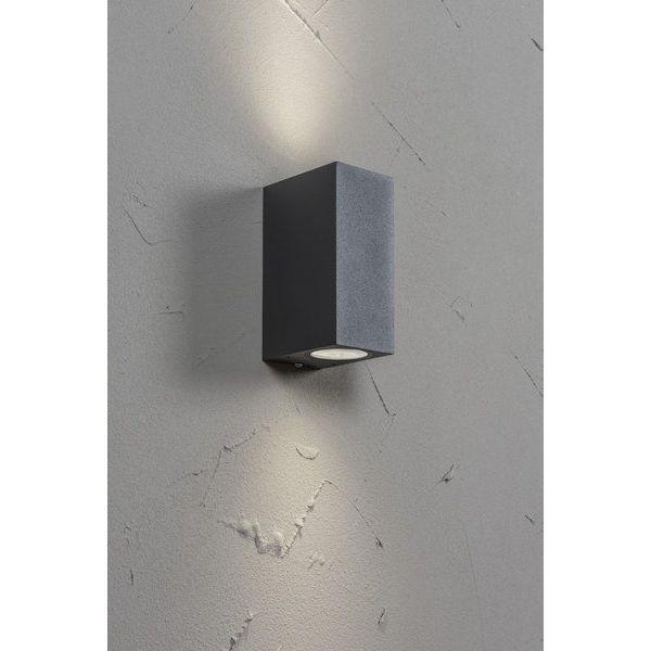 YLEISVALAISIN SEINÄ SUND IP44 2XGU10 GLC ANTRASIITTI