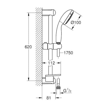 SUIHKUSETTI GROHE 27600001 TEMPESTA 100