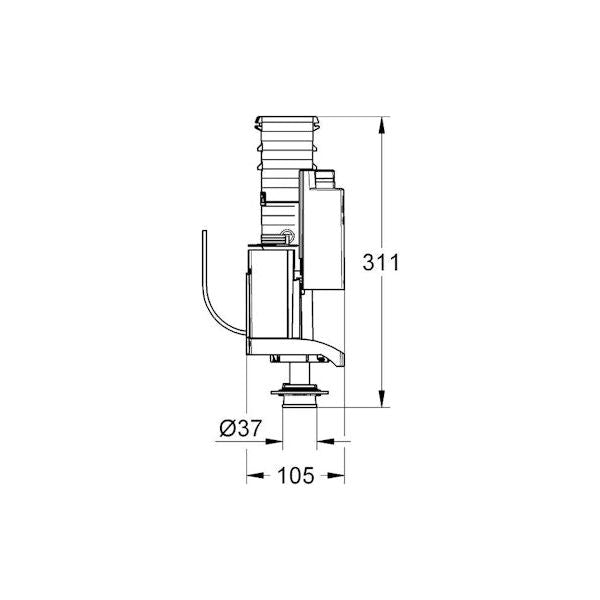 WC-VARAOSA GROHE 42320000 HUUHTELUVENTTIILI AV1