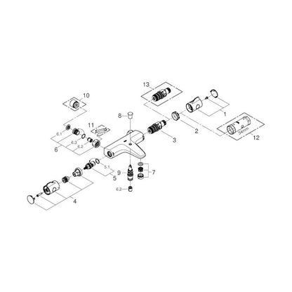 AMME- JA SUIHKUHANA GROHE 34754000 GROHTHERM 800 JP