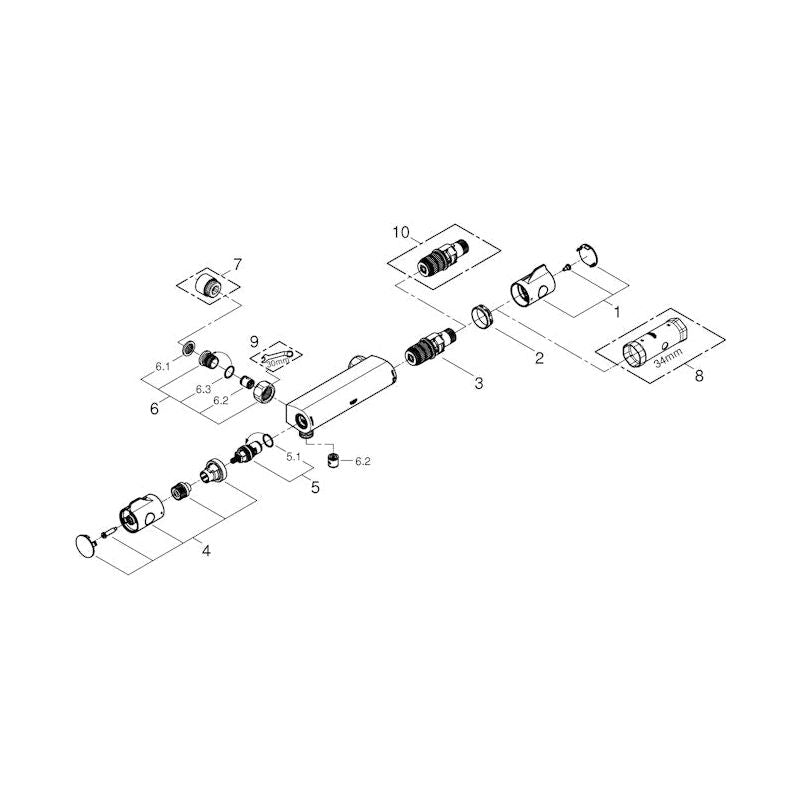 SUIHKUHANA GROHE 34755000 GROHTHERM 800