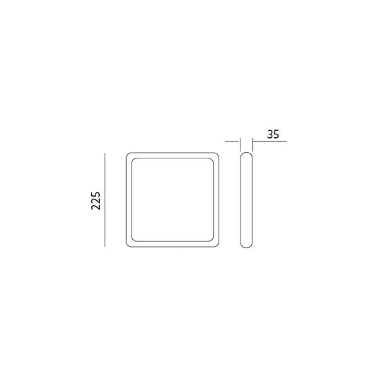 18W 4000K LED-paneelivalaisin SIGARO NELIÖ PINTA IP40