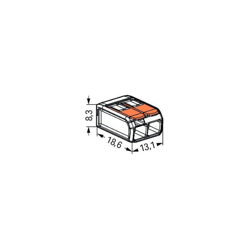 RASIALIITIN WAGO 221-412 VIPU,2-NAP,0.14-4 mm2 100kpl