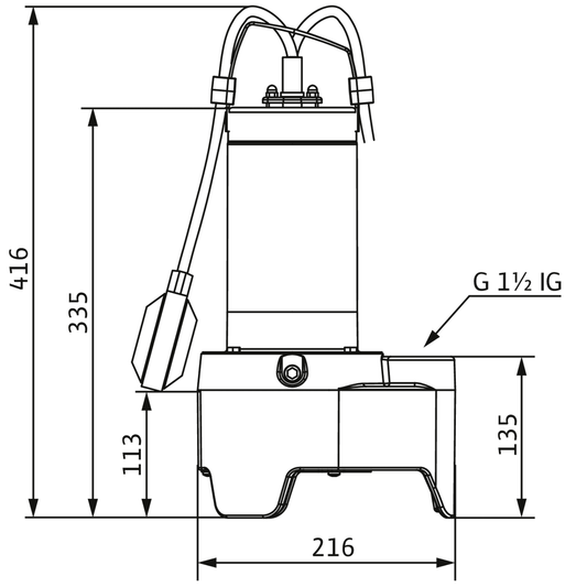 TYHJENNYSPUMPPU WILO REXA MINI3 V04.11/M06-523/A
