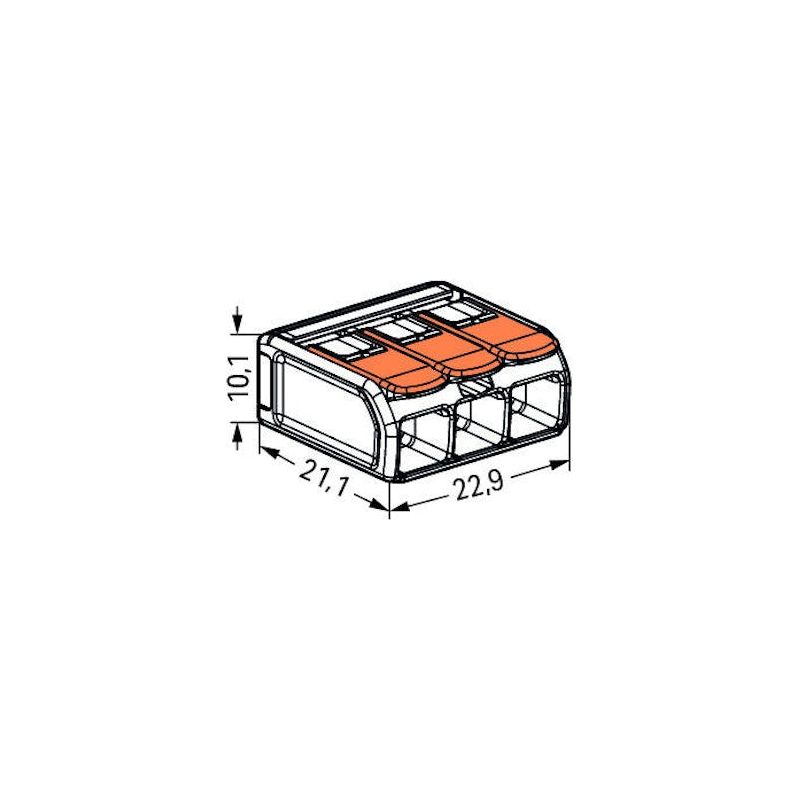 RASIALIITIN WAGO 221-613 3-N, 0.5-6 mm2 30kpl