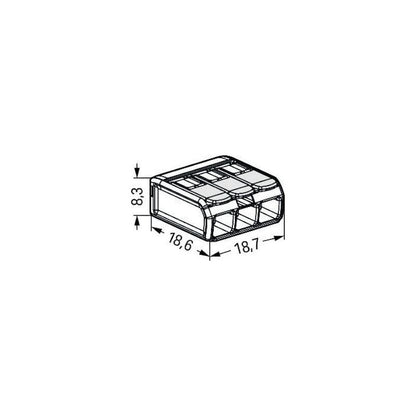 RASIALIITIN WAGO 221-483, 3-NAP ATEX 0.2-4.0mm2 50kpl