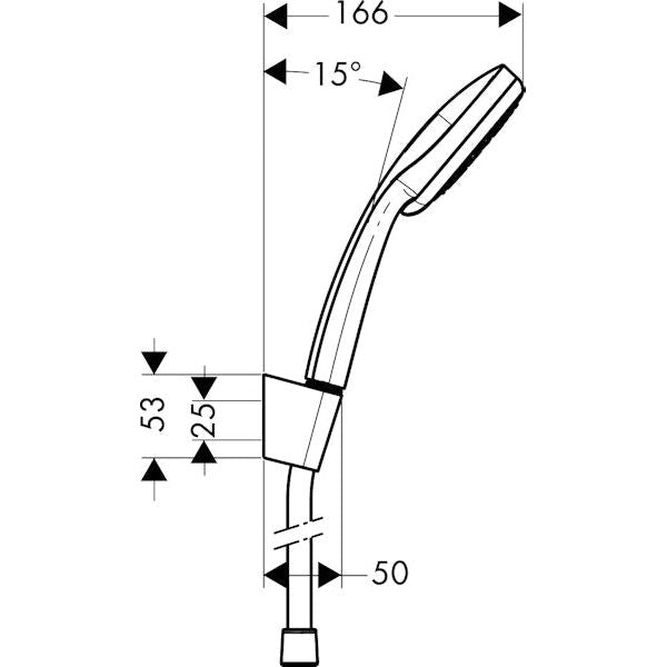 KÄSISUIHKUSETTI HANSGROHE 27595000 CROMA 100 PORTER'C