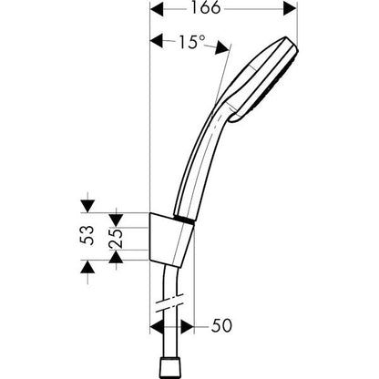 KÄSISUIHKUSETTI HANSGROHE 27595000 CROMA 100 PORTER'C