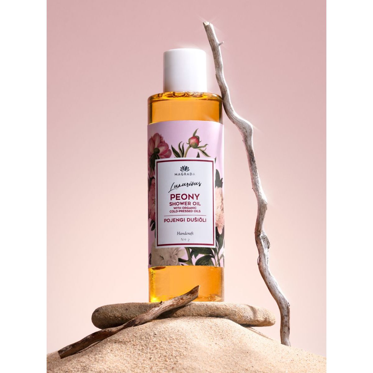 Peony Shower Oil With Organic Fruit Oils - 200 ml