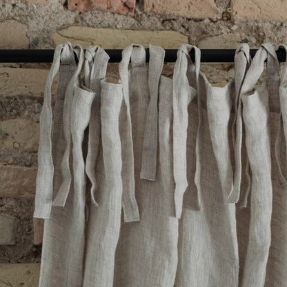 Pellavaverho (tankoon sidottavat) - Luonnonvärinen - 2 kpl Setti - Linen Tales