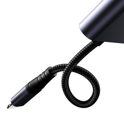 2-in-1 Audio adapter Joyroom SY-L01 Lightning to 3.5mm + Lightning (black) - Kotikauppa
